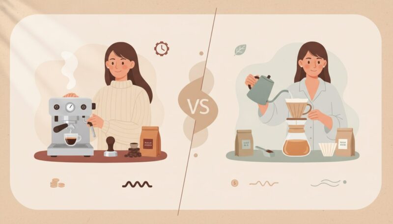 自宅で淹れるならどっち?手間・費用・味のリアルな比較
